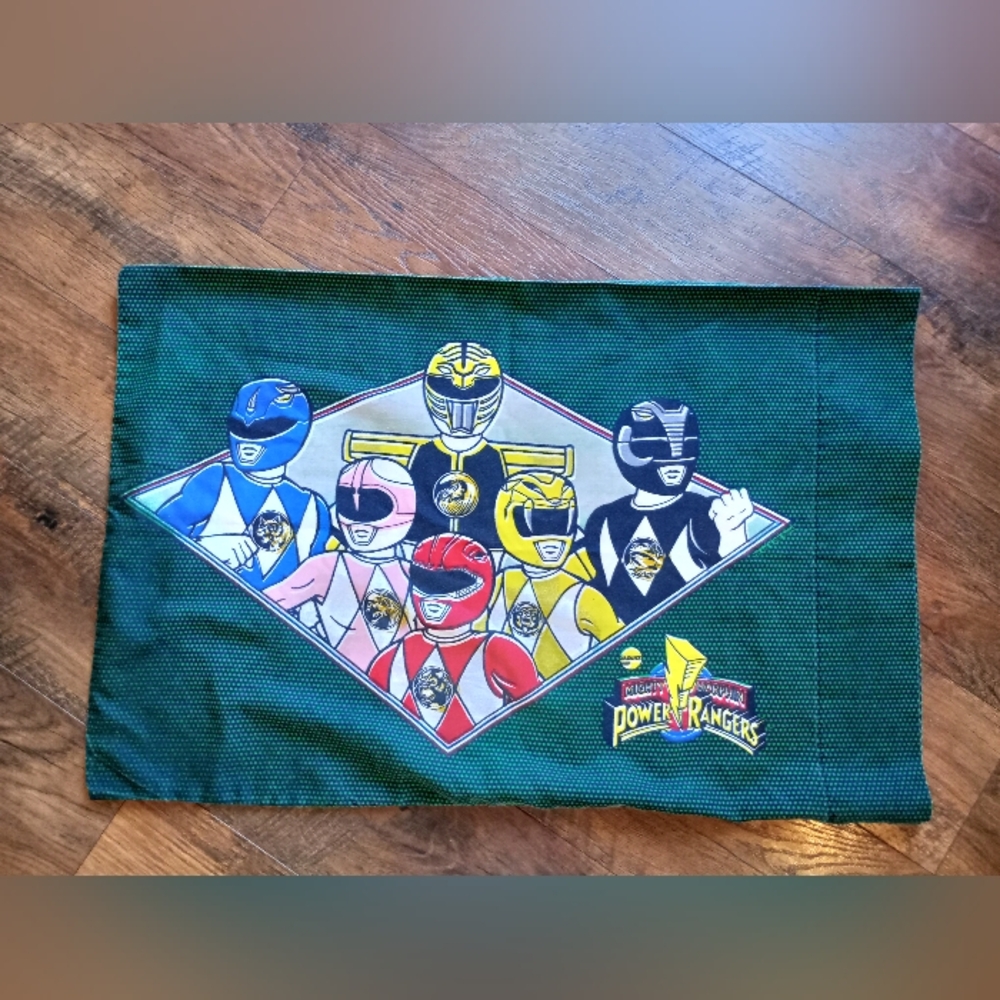 Vintage Sabans Mighty Morphin Power Rangers Pillowcase Made In USA Collectable